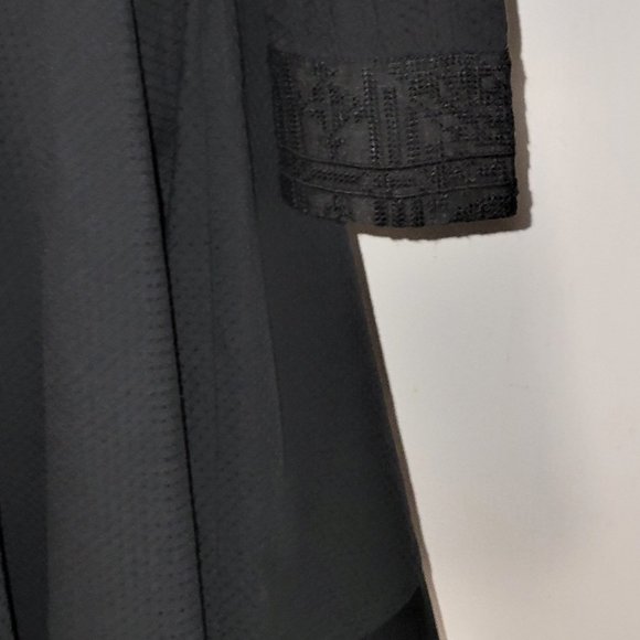 Maje Black Split Neck/Drawstring Waist Dress - 1/US SM - Picture 6 of 6